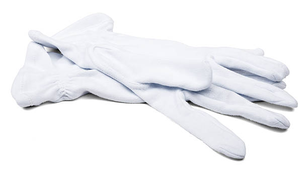 istock Pair of butlers white gloves 519665550