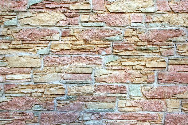 istock Decorative Colorful New Natural Stone Wall 519665629