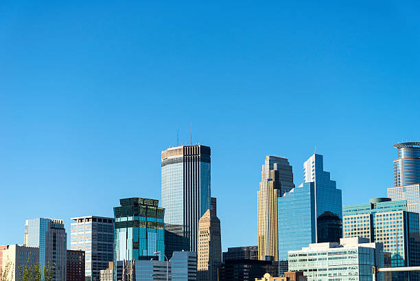 istock Minneapolis Skyline Buildings Downtown with Copy Space 519666537