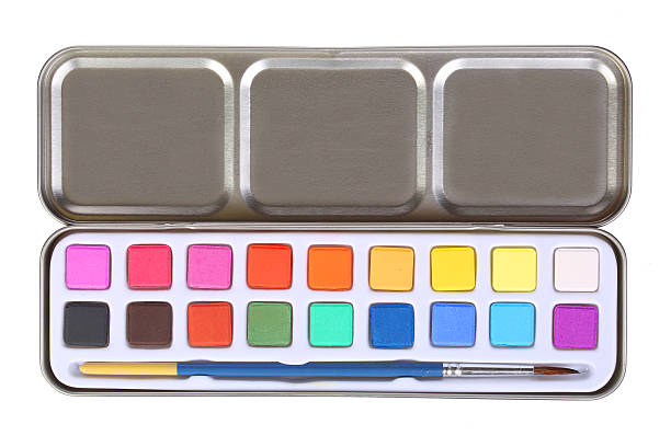 istock watercolor paints isolated on white 519666559