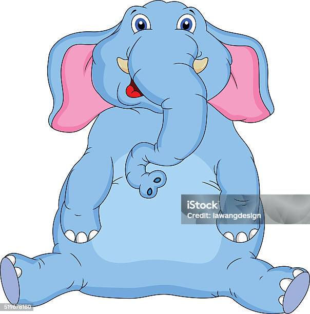 Cute Baby Elephant Cartoon Stock Illustration - Download Image Now -  Animal, Animal Trunk, Animals In The Wild - iStock