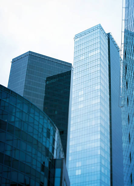 istock Modern glass buildings in the city. 519678930