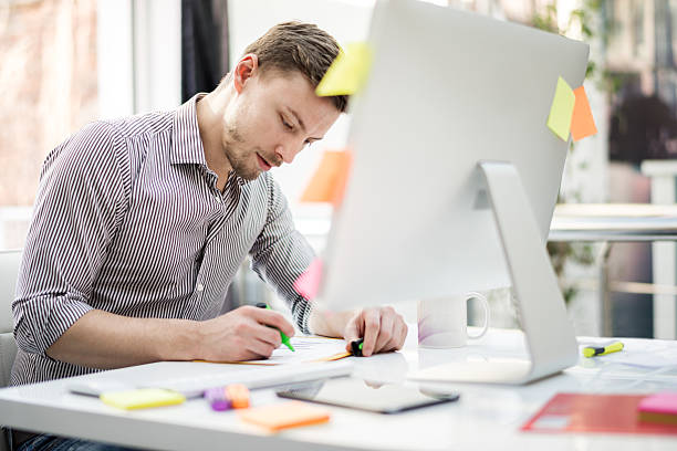 istock Graphic designer in the office 519680394