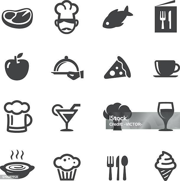 Dining Icons Acme Series Stock Illustration - Download Image Now - Icon Symbol, Eating, Food