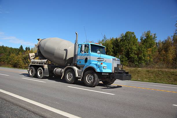 istock Cement mixer truck 519681985