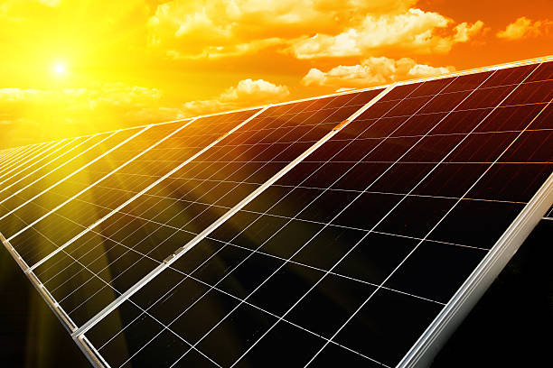 istock Power plant using renewable solar energy with sun 519682249