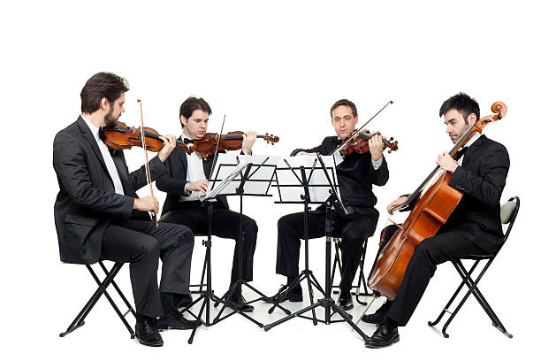cuarteto de cuerda - violinist violin classical music classical concert fotografías e imágenes de stock