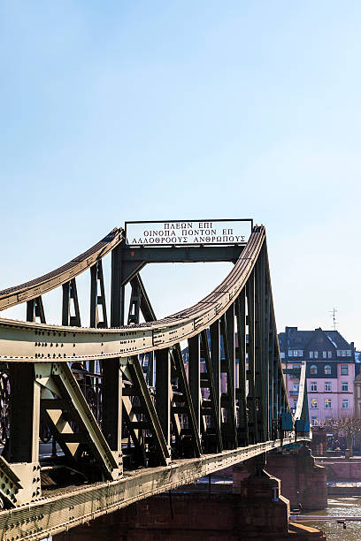 istock bridge iron bridge in Frankfurt, Germany. 519683365