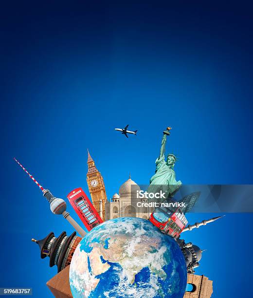 Travelling Around The Globe Stock Photo - Download Image Now - Globe - Navigational Equipment, Travel, Journey