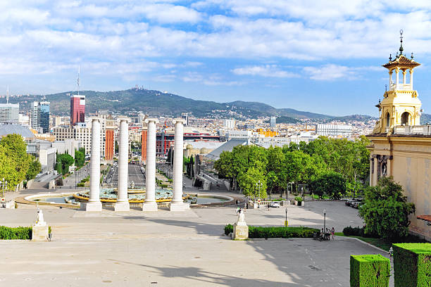 istock View in Barcelona on Placa De Espanya. 519684037