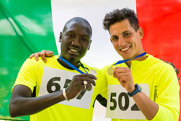 istock Athletes with gold medals 519685007