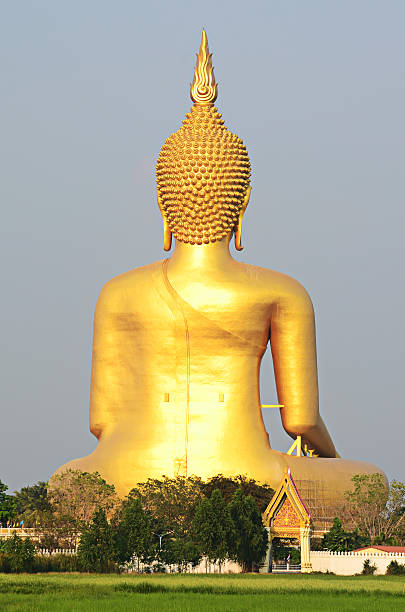 istock Big buddha statue at Wat Muang Temple,Angthong Thailand 519685319