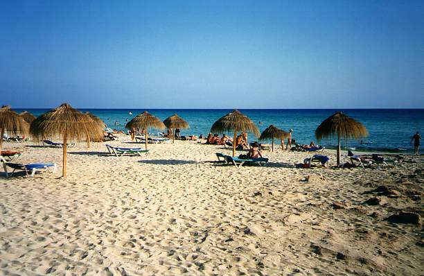 View of the coastal town M'DIQ in northern Morocco