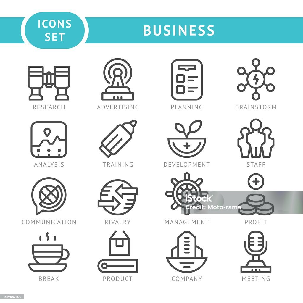 Set line icons of business Set line icons of business isolated on white. This illustration - EPS10 vector file. Bank - Financial Building stock vector