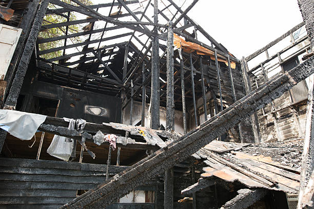 istock The old house is on fire,Conflagration 519688316