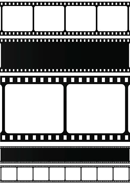 film paski na białym tle. - construction frame audio stock illustrations