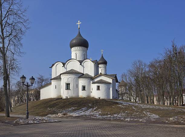 istock Old orthodox church in Pskov, Russia 519690804
