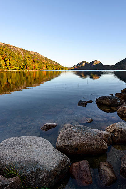 istock Mountain Lake with Colorful Trees Reflected in Water 519691894