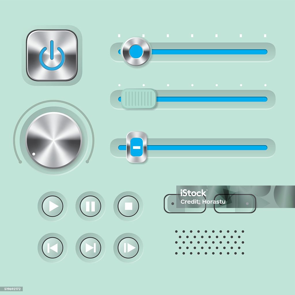 Button Real World Example Realistic Buttons Stock Illustration - Download Image Now - Arts ...