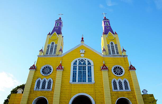istock Yellow wooden church in Castro 519692276