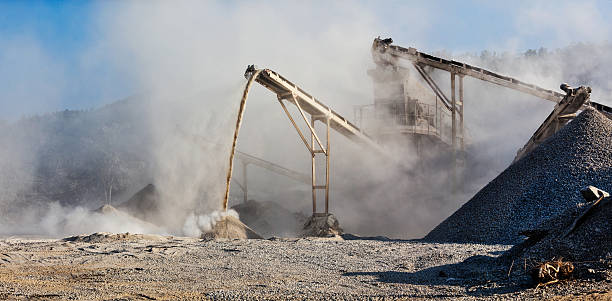 istock Industrial crusher - rock stone crushing machine 519702769