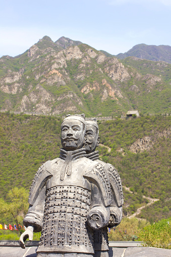 Warrior statues in the Great Wall of China