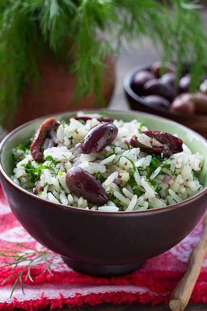 istock Rice with olives and fresh herbs 519703553