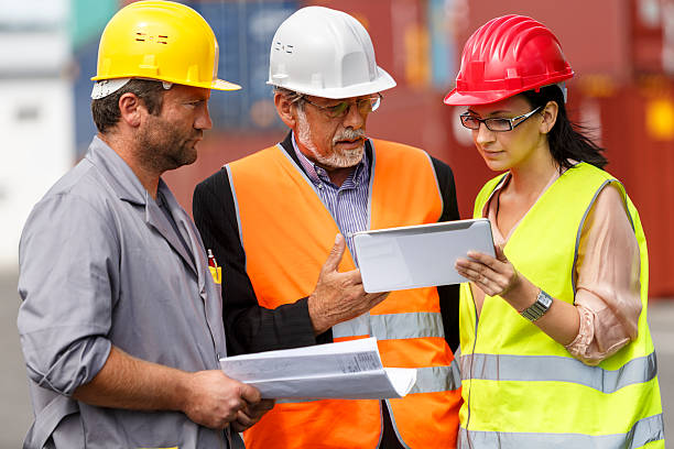 istock Inspections at commercial transport dock 519704209