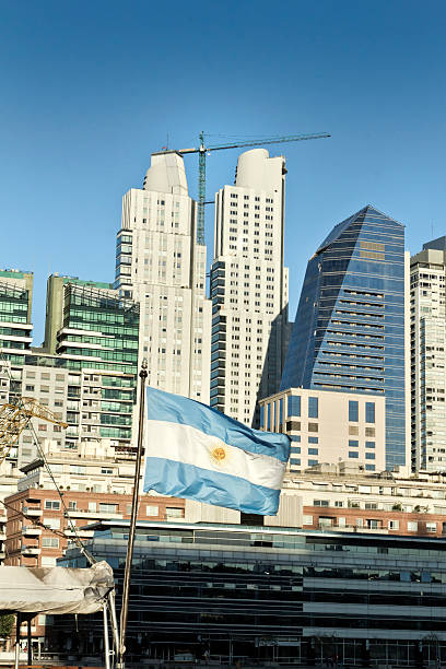 istock Argentinian flag in Puerto Madero, Buenos Aires 519704253