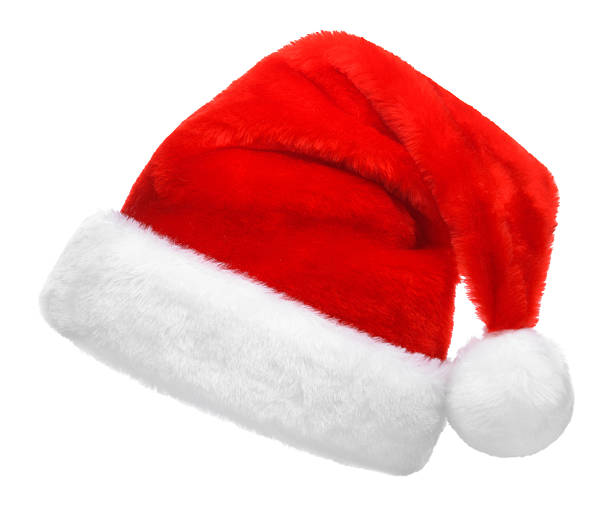 istock Single Santa Claus red hat isolated on white background 519704499