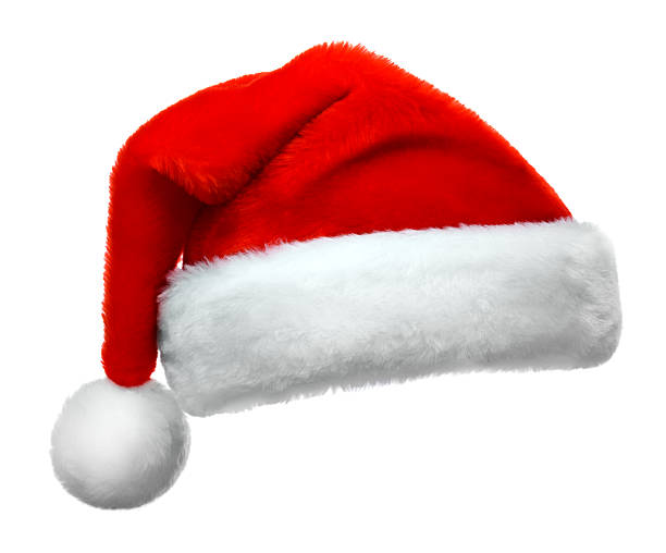 istock Single Santa Claus red hat isolated on white background 519704937