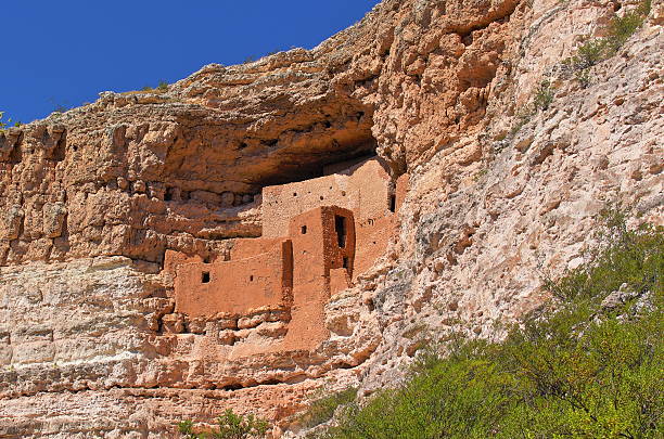 Montezuma Castle A city built in the side of rock face Sedona Arizona hopi culture photos stock pictures, royalty-free photos & images