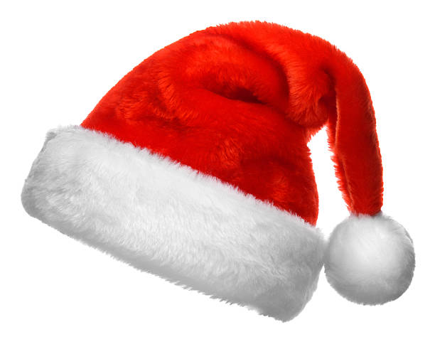 istock Single Santa Claus red hat isolated on white background 519705935