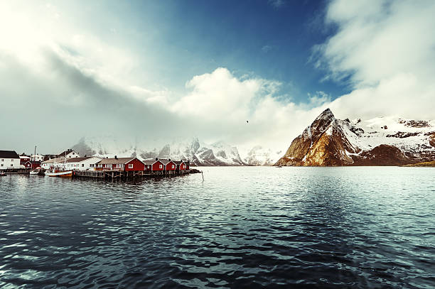 istock spring sunset - Reine, Lofoten islands, Norway 519706576