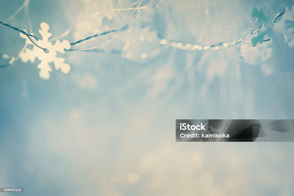 Snowflakes For Christmas Decoration Blue Stock Photo