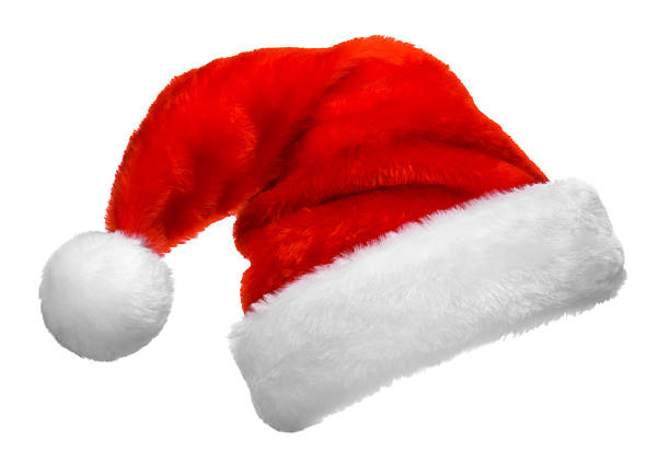istock Single Santa Claus red hat isolated on white background 519708767