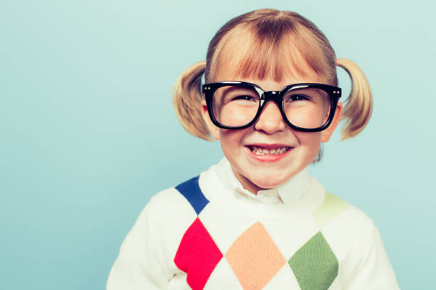 istock Young Nerd Girl with Big Smile on Face 519712616