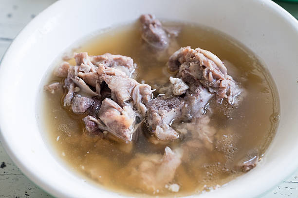 istock clear soup with pork in white plate 519713814