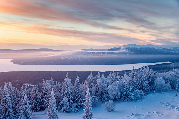 istock Winter landscape in mountains at the sunrise 519714342