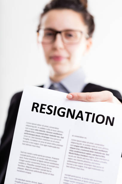 istock resignation letter on the foreground 519715494