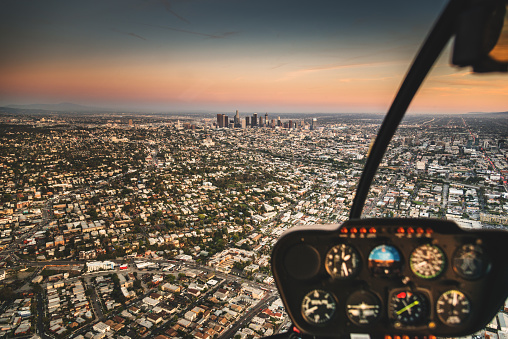 Los Angeles aerial view skyline