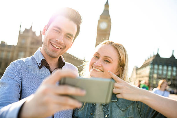 istock Couple take a selfie at Big ben in London 519717468