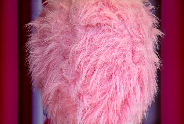 Pink faux fur