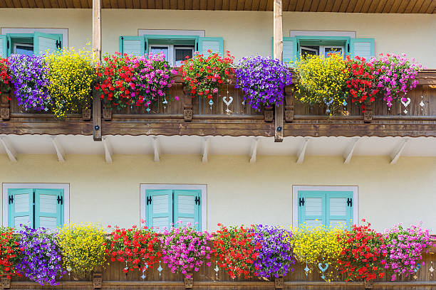 Fioritura balcone - foto stock