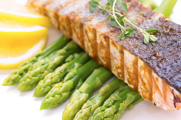 Grilled Salmon With Asparagus
