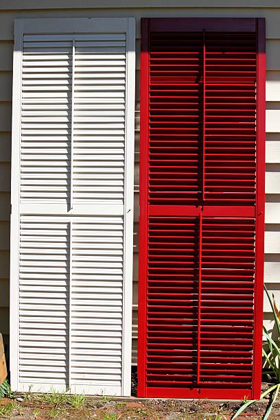 Re-purposing old louvered wooden closet doors