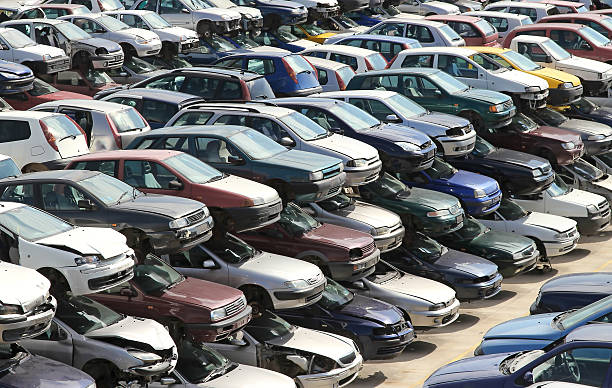 istock several cars destroyed in the car demolition 519720559