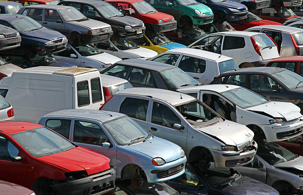 istock cars destroyed in the workshop car demolition 519720567