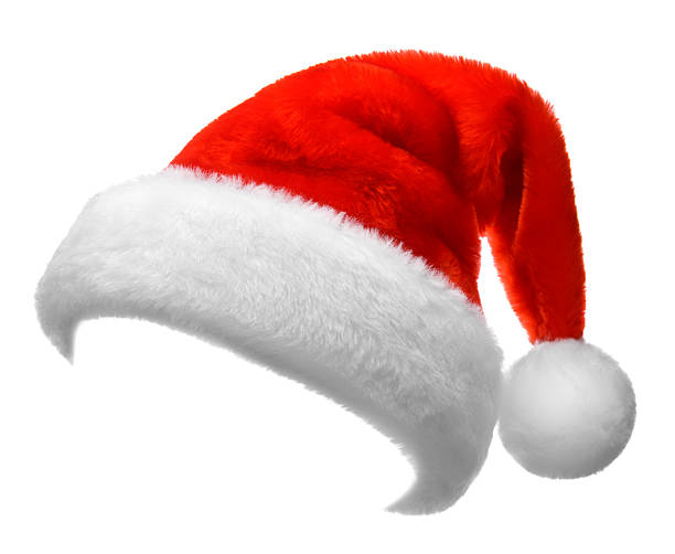 istock Single Santa Claus red hat isolated on white background 519720783