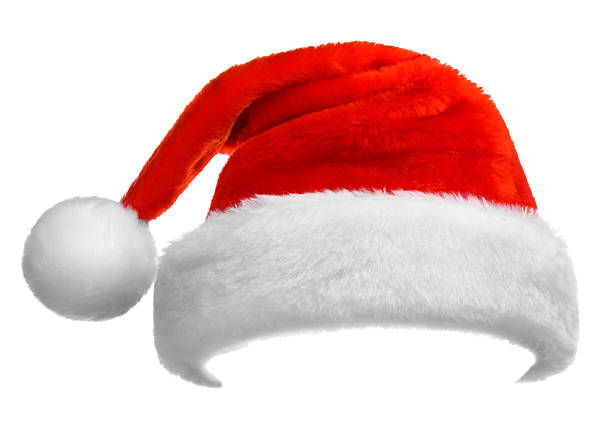 istock Single Santa Claus red hat isolated on white background 519723603